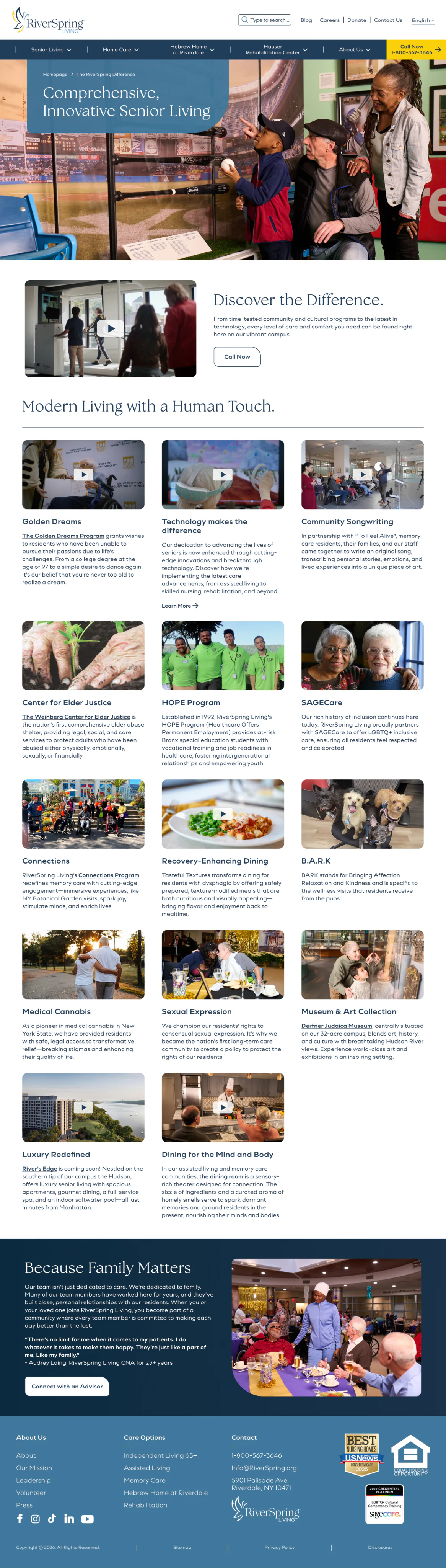 RiverSpring Living: rsl site difference