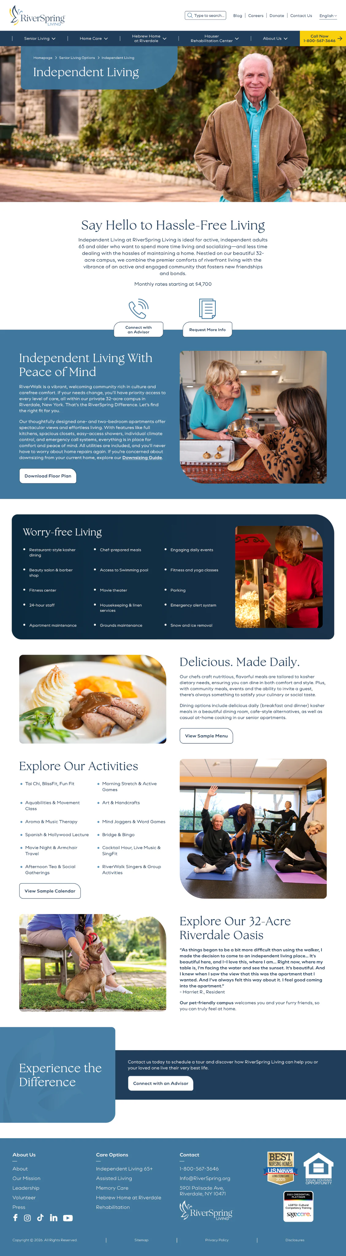 RiverSpring Living: rsl site independent